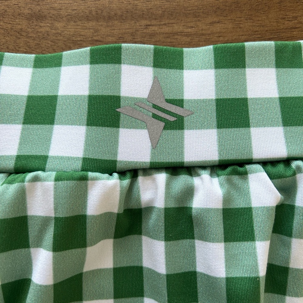 Tuckernuck Green Trellis Gingham Karrie Golf Skort - Picture 3 of 11